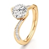 Thumbnail Image 4 of J'Lure Octagon Brilliant-Cut Lab-Grown Diamond Bypass Engagement Ring 2-1/6 ct tw 18K Yellow Gold