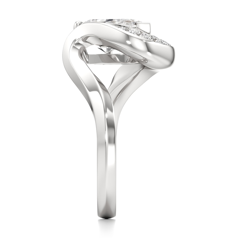 Main Image 3 of J'Lure Pear Step-Cut Lab-Grown Diamond Engagement Ring 2 ct tw 18K White Gold