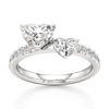 Thumbnail Image 1 of J'Lure Heart Brilliant-Cut Two-Stone Lab-Grown Diamond Engagement Ring 1-3/4 ct tw 18K White Gold