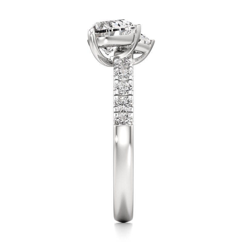 Main Image 3 of J'Lure Heart Brilliant-Cut Two-Stone Lab-Grown Diamond Engagement Ring 1-3/4 ct tw 18K White Gold