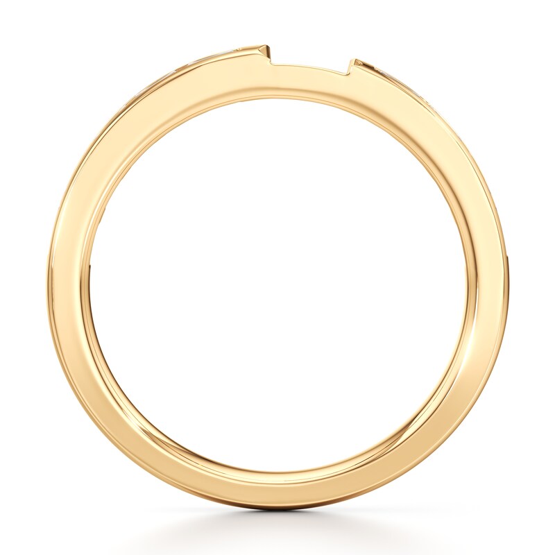 Main Image 2 of J'Lure Baguette-Cut Lab-Created Diamond Contour Wedding Band 3/8 ct tw 18K Yellow Gold
