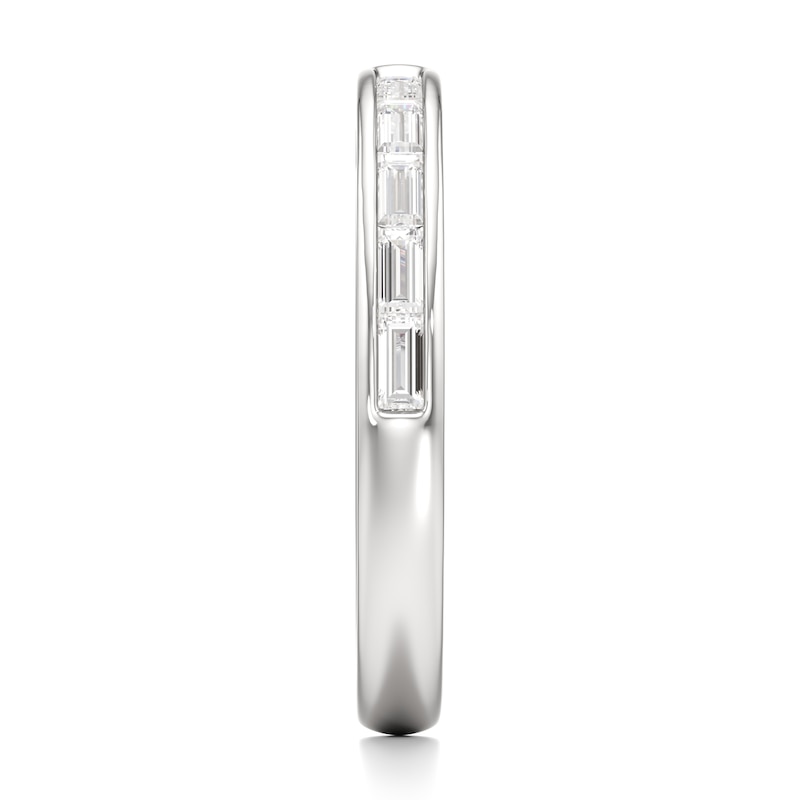 Main Image 3 of J'Lure Baguette-Cut Lab-Grown Diamond Contour Wedding Band 3/8 ct tw 18K White Gold