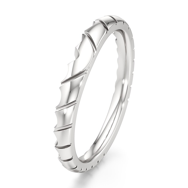 Main Image 4 of J'Lure Contour Wedding Band 18K White Gold