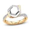 Thumbnail Image 1 of J'Lure Hexagon Portrait-Cut Lab-Grown Diamond Engagement Ring 3-1/2 ct tw 18K Yellow Gold