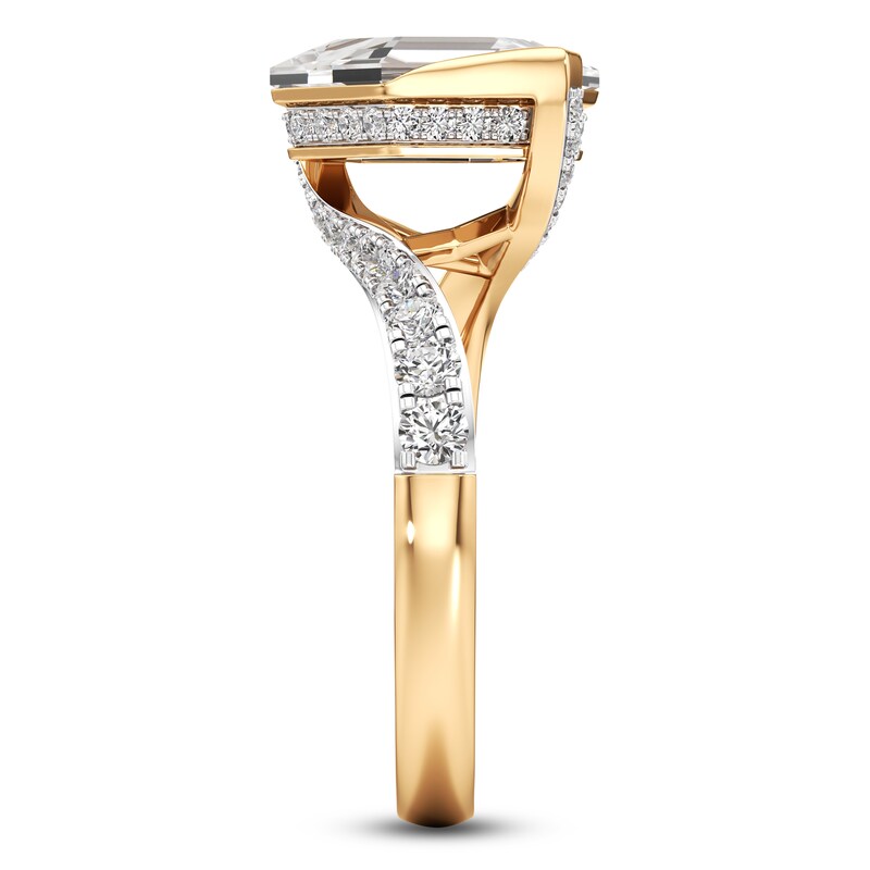 Main Image 3 of J'Lure Hexagon Portrait-Cut Lab-Grown Diamond Engagement Ring 3-1/2 ct tw 18K Yellow Gold