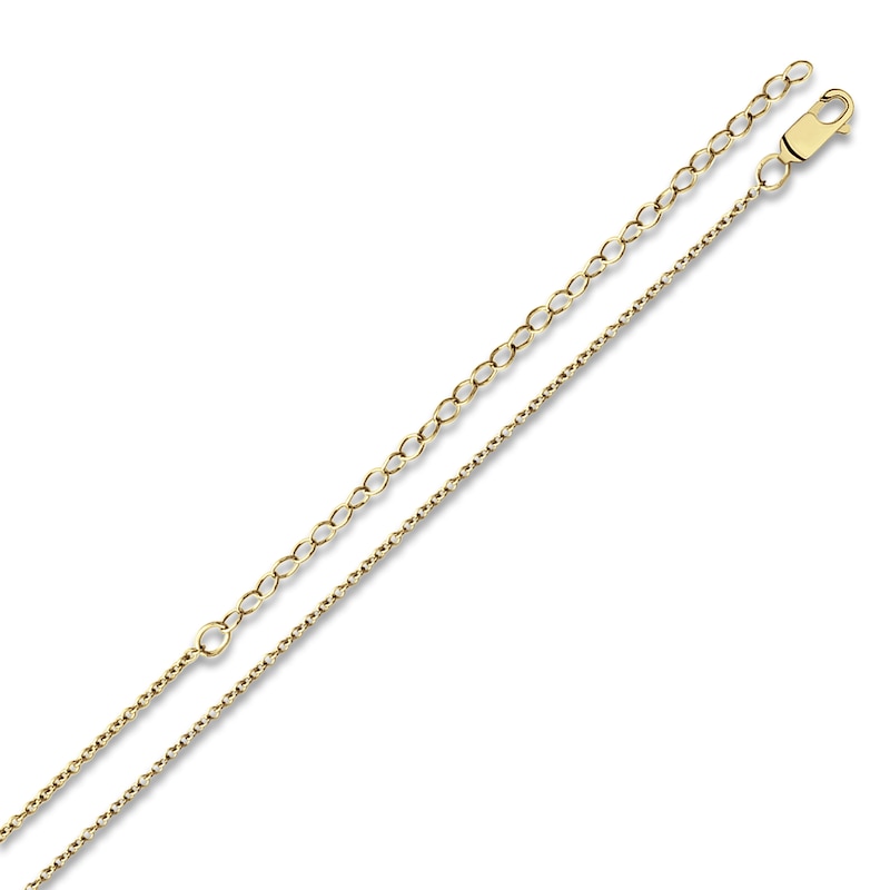 Main Image 3 of Engravable Name Bar Necklace with Cross Cutout 24K Yellow Gold-Plated Sterling Silver 18"