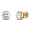 Thumbnail Image 2 of Certified Round-Cut Diamond Bezel-Set Solitaire Stud Earrings 1/2 ct tw 14K Yellow Gold (I1/I)