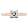 Thumbnail Image 3 of Certified Princess-Cut Diamond Solitaire Engagement Ring 1 ct tw 14K Rose Gold (I1/I)
