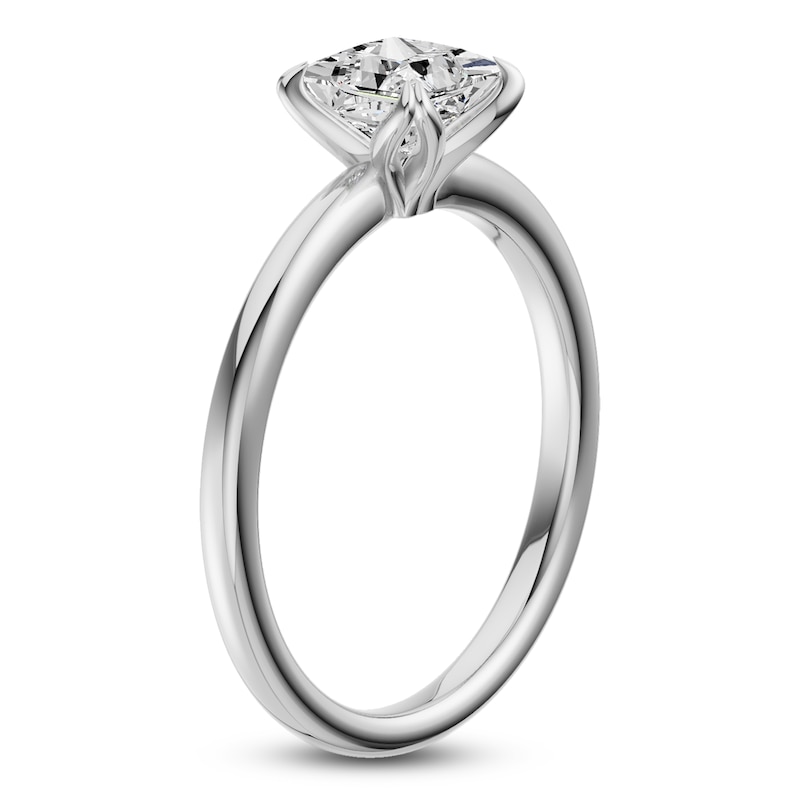 Main Image 2 of Certified Princess-Cut Diamond Solitaire Engagement Ring 1 ct tw Platinum (VS2/F)