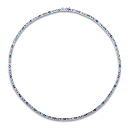Le Vian Natural Montana Sapphire & Pink Sapphire Necklace 14K Vanilla Gold 17"