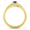 Thumbnail Image 2 of Natural Blue Sapphire & Diamond Accent Ring 10K Yellow Gold