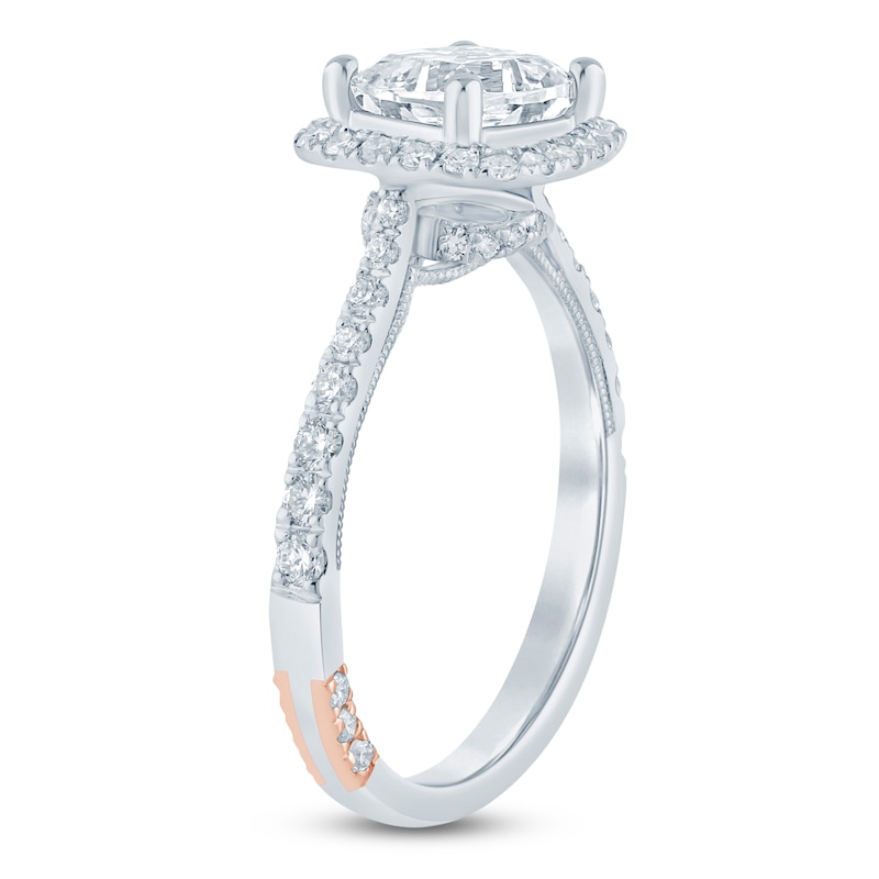 Main Image 2 of Pnina Tornai Cushion-Cut Lab-Grown Diamond Halo Engagement Ring 2-1/2 ct tw 14K White Gold