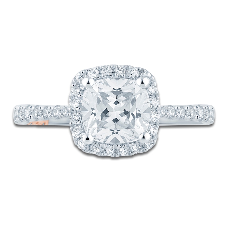Main Image 3 of Pnina Tornai Cushion-Cut Lab-Grown Diamond Halo Engagement Ring 2-1/2 ct tw 14K White Gold