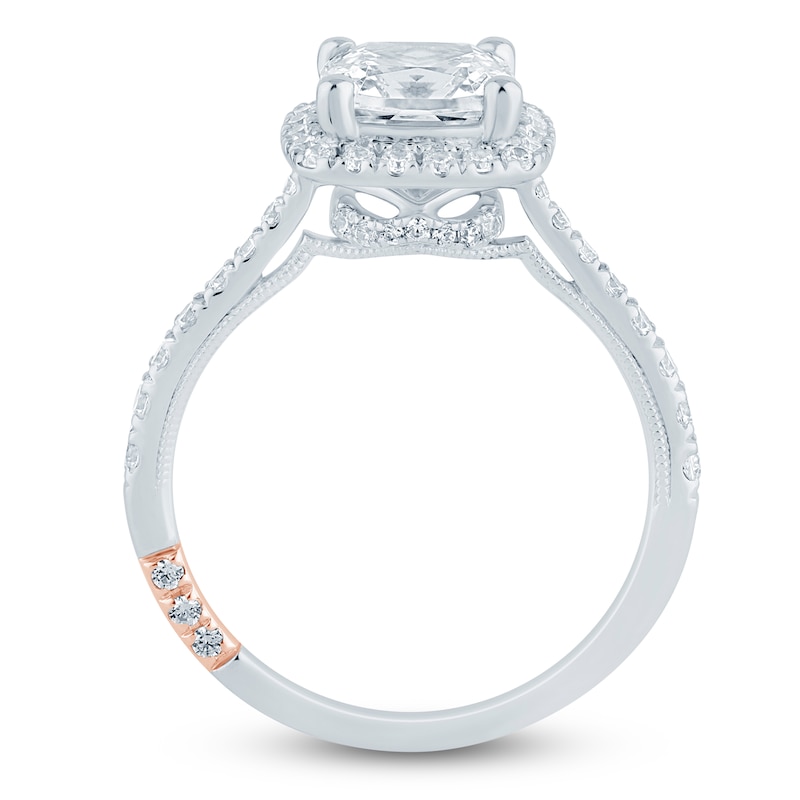 Main Image 4 of Pnina Tornai Cushion-Cut Lab-Grown Diamond Halo Engagement Ring 2-1/2 ct tw 14K White Gold