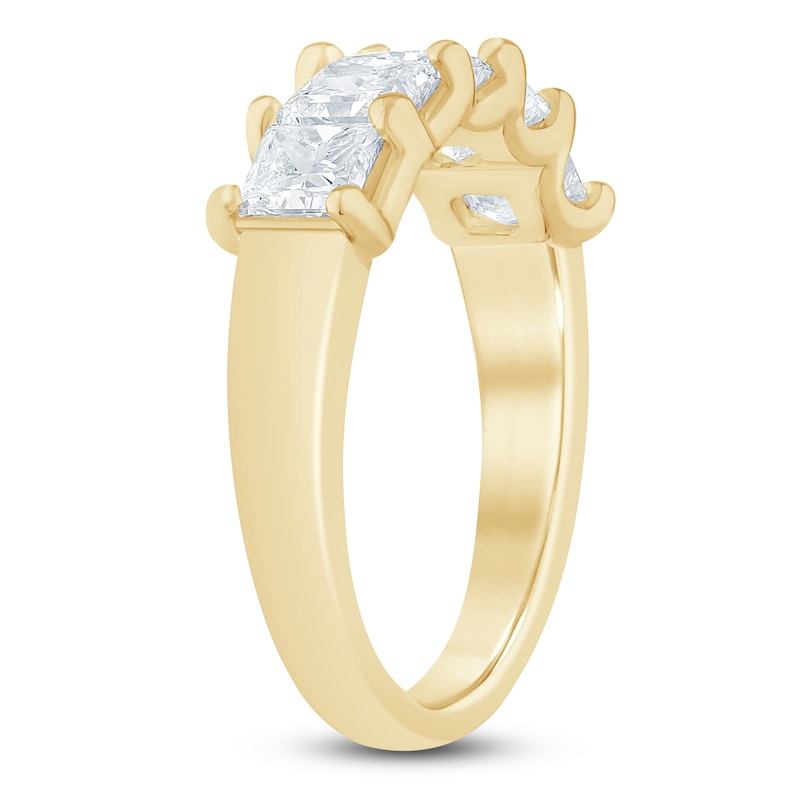 Main Image 2 of Princess-Cut Lab-Grown Diamond Five-Stone Anniversary Ring 2 ct tw 14K Yellow Gold