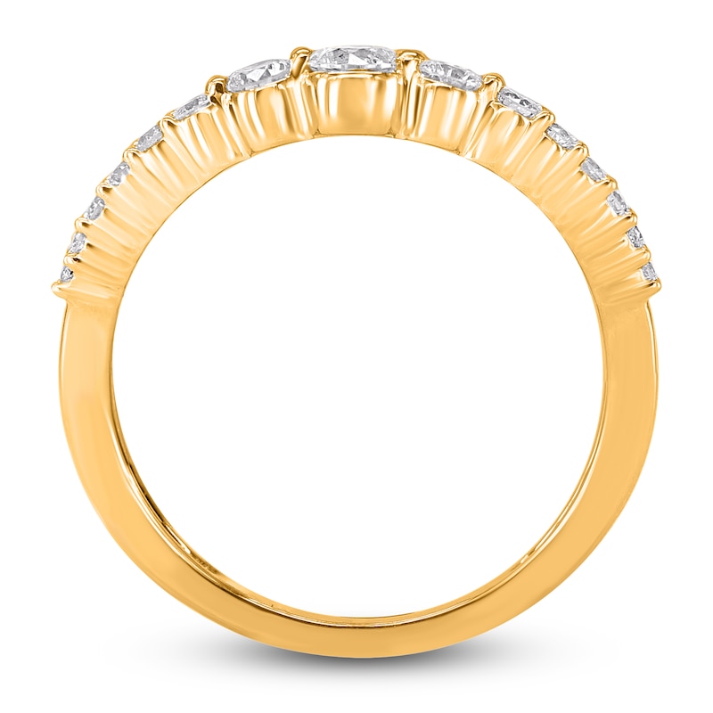 Main Image 2 of Brilliant Moments Diamond Multi-Row Fashion Ring 2 ct tw 14K Yellow Gold