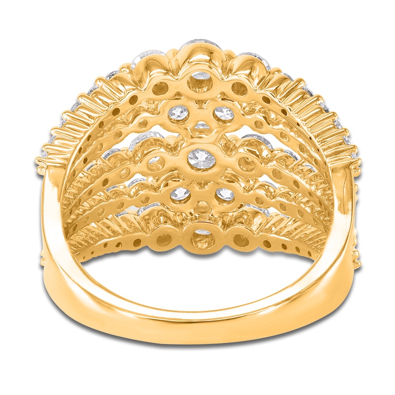 Main Image 3 of Brilliant Moments Diamond Multi-Row Fashion Ring 2 ct tw 14K Yellow Gold