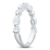 Thumbnail Image 2 of Certified Pear-Shaped & Round-Cut Diamond Anniversary Ring 1 ct tw 14K White Gold