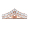 Thumbnail Image 3 of Vera Wang VOW Lab-Grown Diamond Two-Row Chevron Wedding Band 3/4 ct tw 14K Rose Gold