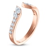Thumbnail Image 2 of Vera Wang VOW Marquise & Round-Cut Lab-Grown Diamond Open Shank Wedding Band 1/2 ct tw 14K Rose Gold