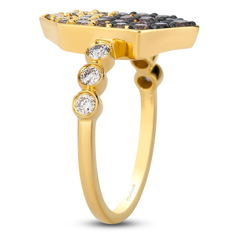 Main Image 3 of Le Vian Chocolate Ombré Diamond Kite Ring 1 ct tw 14K Honey Gold