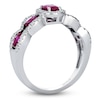 Thumbnail Image 2 of Le Vian Oval-Cut Natural Ruby Ring 3/8 ct tw Diamonds 14K Vanilla Gold