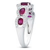 Thumbnail Image 3 of Le Vian Oval-Cut Natural Ruby Ring 3/8 ct tw Diamonds 14K Vanilla Gold