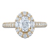 Thumbnail Image 3 of Vera Wang VOW Oval-Cut Diamond Halo Engagement Ring 1-1/2 ct tw 14K Yellow Gold