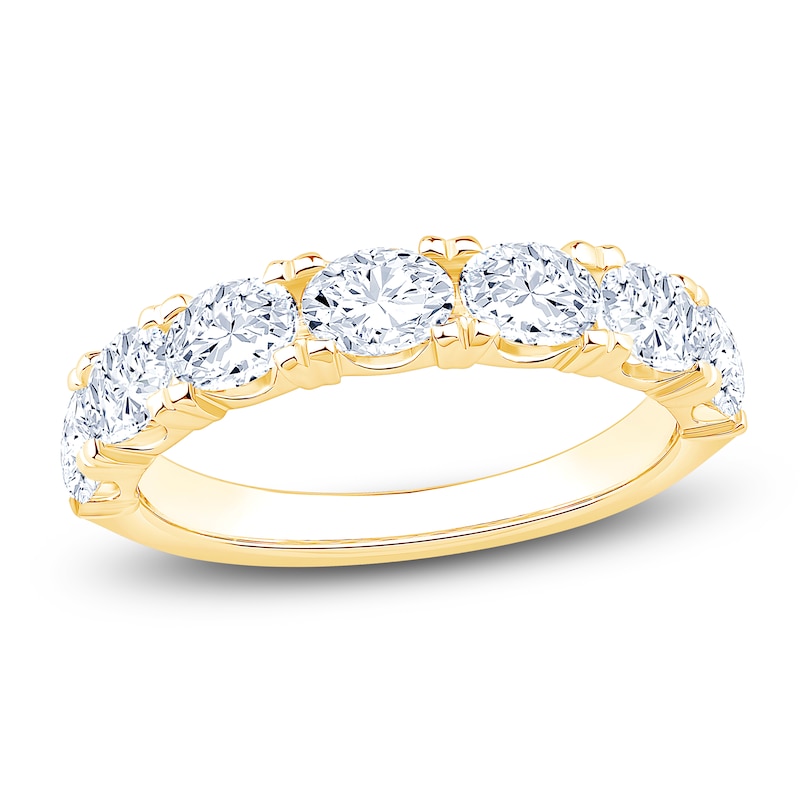 Main Image 1 of Certified Oval-Cut Diamond Anniversary Ring 1-5/8 ct tw 18K Yellow Gold