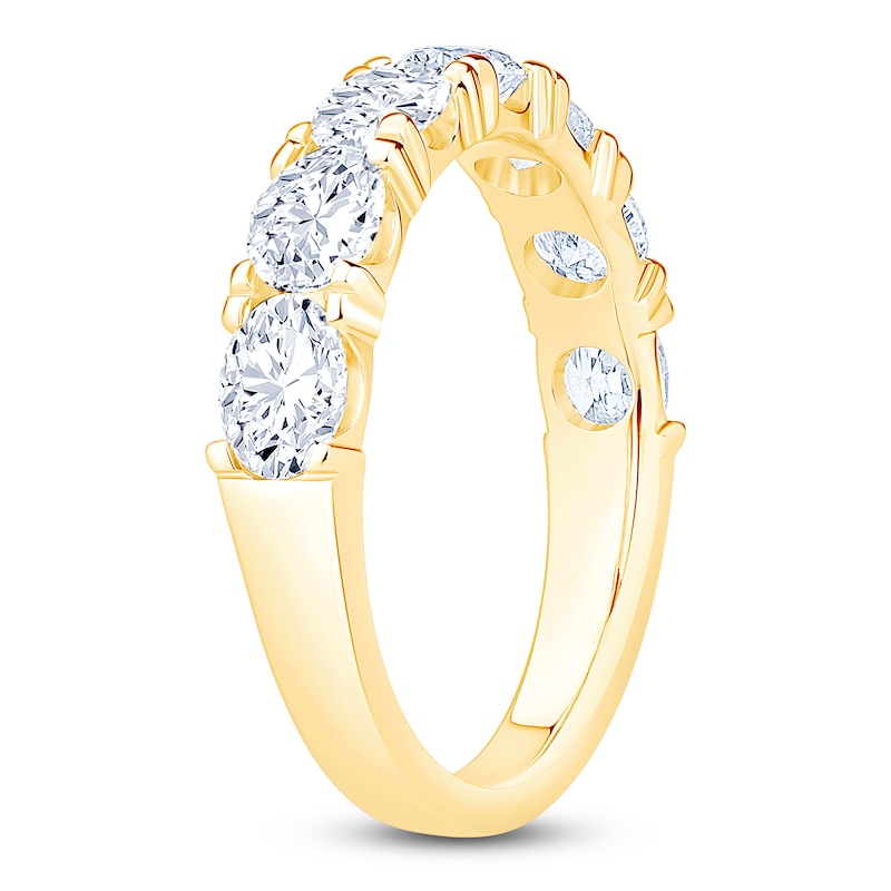 Main Image 2 of Certified Oval-Cut Diamond Anniversary Ring 1-5/8 ct tw 18K Yellow Gold