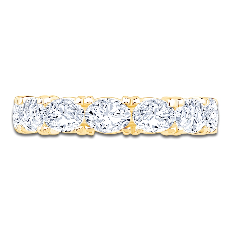 Main Image 3 of Certified Oval-Cut Diamond Anniversary Ring 1-5/8 ct tw 18K Yellow Gold