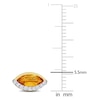 Thumbnail Image 2 of Marquise-Cut Natural Citrine & Diamond Stud Earrings 1/10 ct tw 14K Yellow Gold