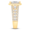 Thumbnail Image 3 of Radiant-Cut Lab-Grown Diamond Halo Engagement Ring 4-1/2 ct tw 14K Yellow Gold