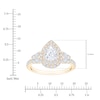 Thumbnail Image 5 of Brilliant Moments Certified Pear-Shaped Diamond Double Halo Engagement Ring 1-1/5 ct tw 14K Yellow Gold