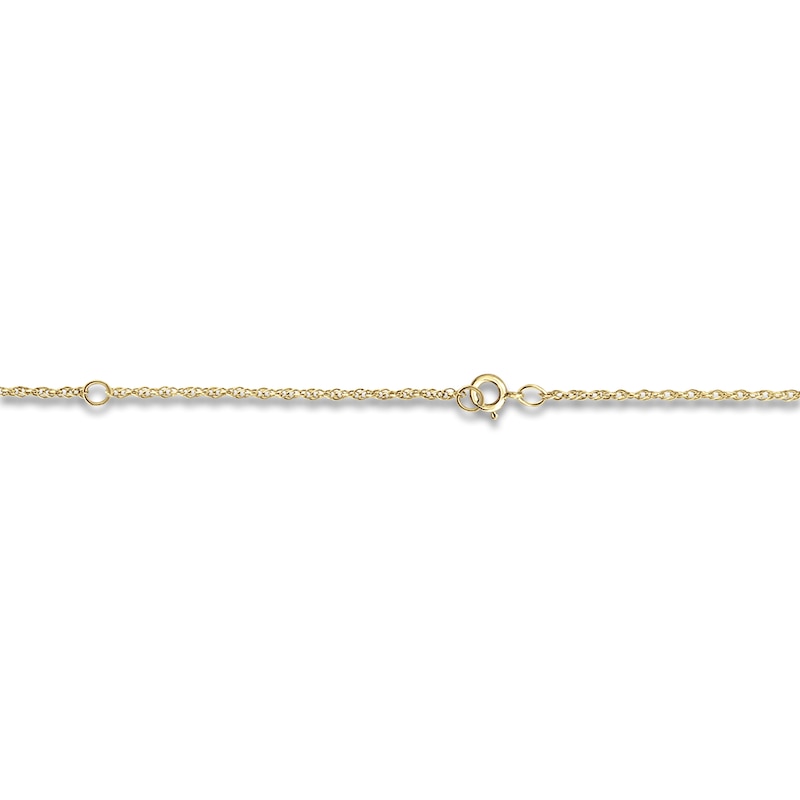 Main Image 3 of Diamond Accent Hearts Name Necklace 14K Yellow Gold 18"