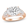 Thumbnail Image 1 of Oval-Cut Lab-Grown Diamond East-West Engagement Ring 3-3/4 ct tw 14K Rose Gold