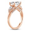 Thumbnail Image 2 of Oval-Cut Lab-Grown Diamond East-West Engagement Ring 3-3/4 ct tw 14K Rose Gold