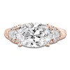 Thumbnail Image 3 of Oval-Cut Lab-Grown Diamond East-West Engagement Ring 3-3/4 ct tw 14K Rose Gold
