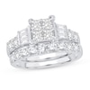 Thumbnail Image 1 of Diamond Bridal Set 2 ct tw Round/Princess/Baguette 14K White Gold