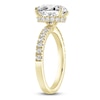 Thumbnail Image 2 of Oval & Round Lab-Grown Diamond Engagement Ring 2-1/2 ct tw 14K Yellow Gold