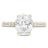 Thumbnail Image 3 of Oval & Round Lab-Grown Diamond Engagement Ring 2-1/2 ct tw 14K Yellow Gold