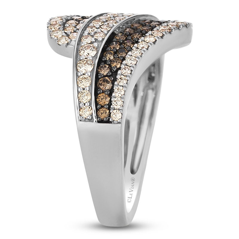 Main Image 3 of Le Vian Chocolate Ombré Diamond Swirl Ring 7/8 ct tw 14K Vanilla Gold