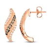Thumbnail Image 1 of Le Vian Diamond Flame-Shaped Stud Earrings 1/2 ct tw 14K Strawberry Gold