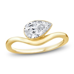 Jared Signature Pear-Shaped Lab-Grown Diamond Solitaire Ring 1 ct tw 14K Yellow Gold
