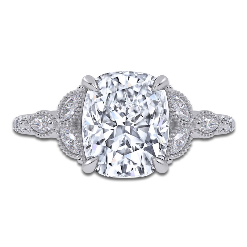 Main Image 3 of Certified Cushion-Cut Lab-Grown Diamond Engagement Ring 2-1/3 ct tw 14K White Gold
