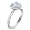 Thumbnail Image 2 of Round-Cut Diamond Flower Engagement Ring 1-3/4 ct tw 14K White Gold