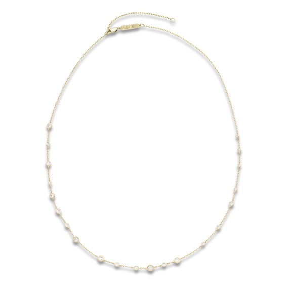 Constellations by Jared Lab-Grown Diamond Pisces Necklace 3/4 ct tw 10K Yellow Gold 18"