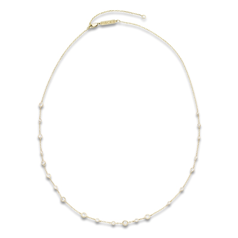 Main Image 1 of Constellations by Jared Lab-Grown Diamond Pisces Necklace 3/4 ct tw 10K Yellow Gold 18"