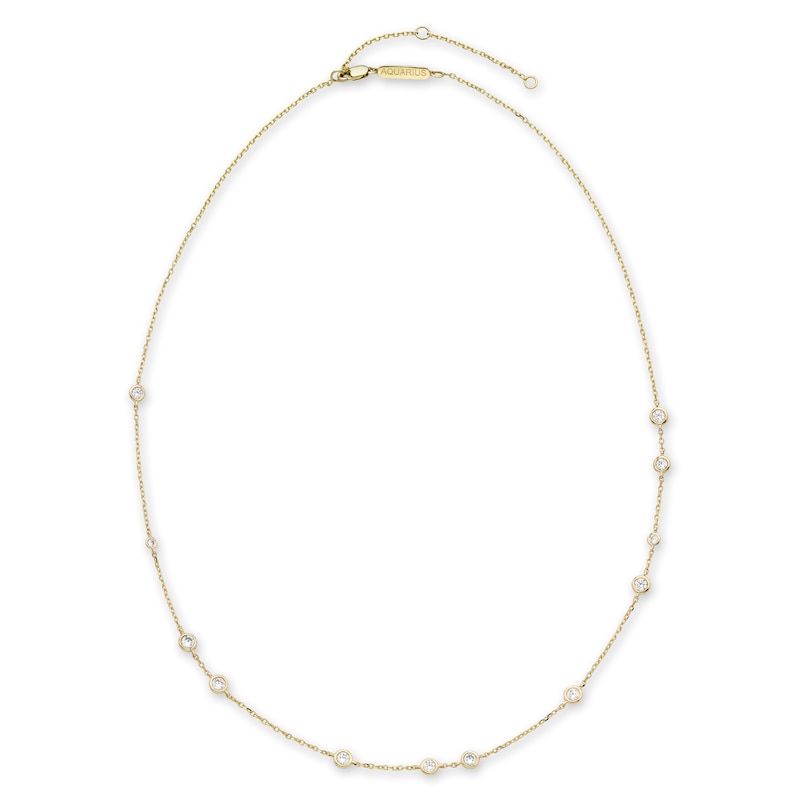 Main Image 1 of Constellations by Jared Lab-Grown Diamond Aquarius Necklace 3/4 ct tw 10K Yellow Gold 18"