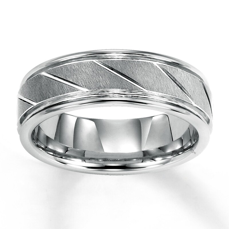 7mm Wedding Band White Tungsten Carbide